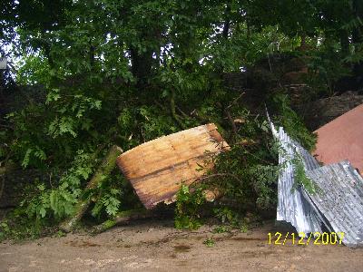 Sturm Olga im Dezember 2007