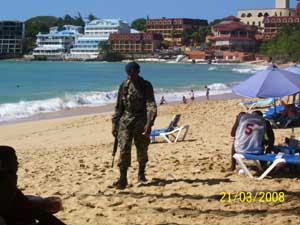 Semana Santa 2008 Soldat am Stand